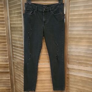 Banana Republic Women's Black Distressed Skinny Jeans Size 29/8